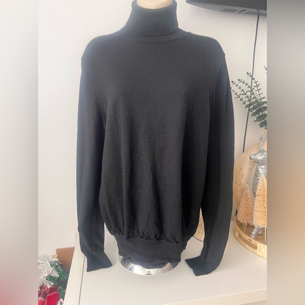 Jos. A. Bank Black Merino Wool Sweater